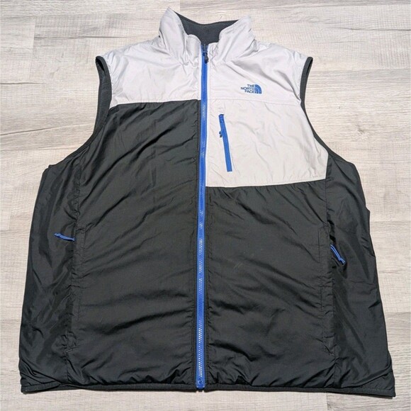 The North Face Reversible Vest Gilet Men's Size XXL Blue Gray - Picture 1 of 10